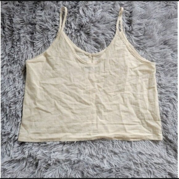 SHEIN Cream White Spaghetti Strap Tank Top with Brown Buttons Women size XL - Picture 3 of 7